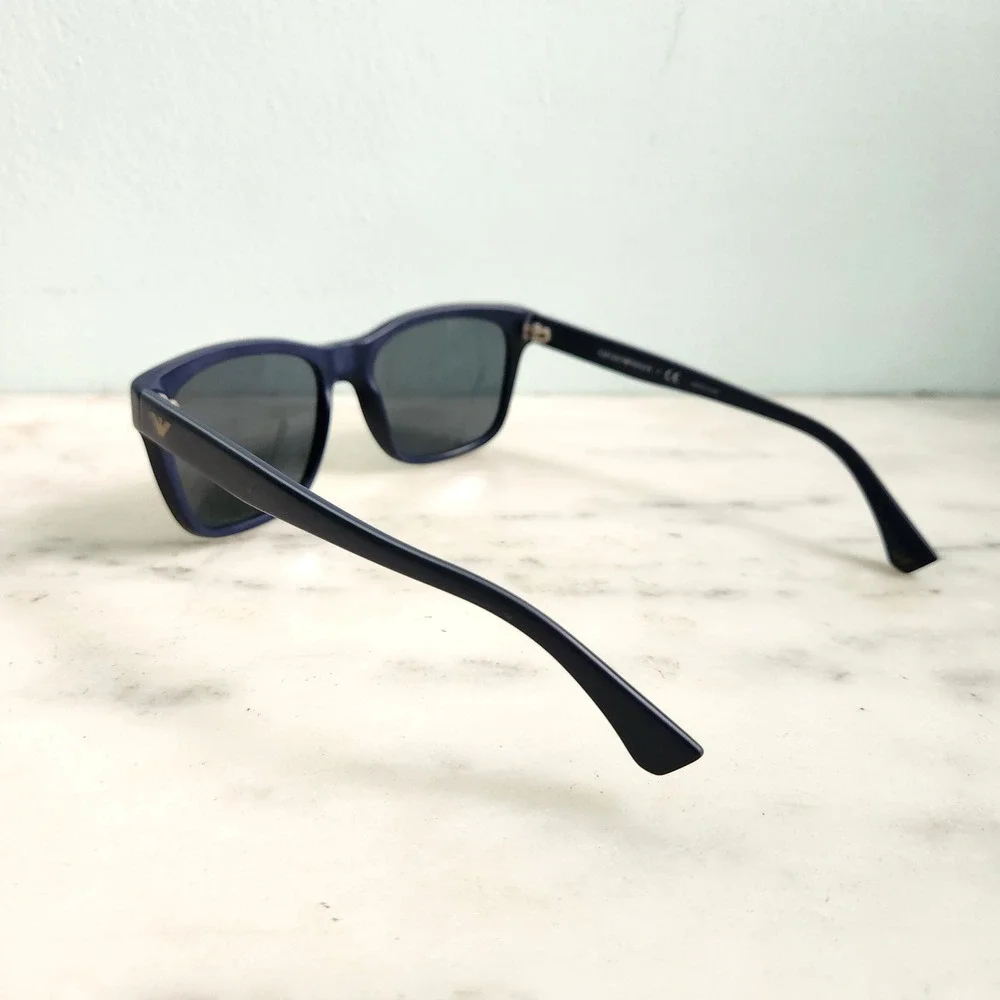 Emporio Armani EA 4041 Sunglasses Dark‎ Navy Blue Square Frame